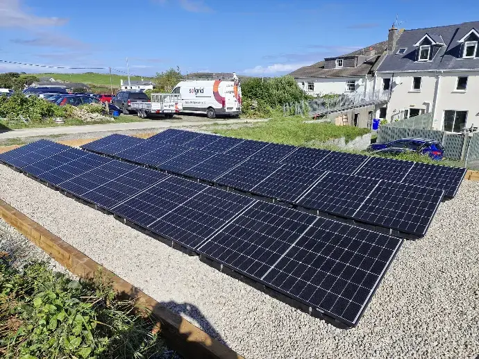 15 ground mounted domestic solar panels in Ireland.