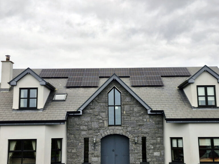 Solar Panels on a roof of a home in Ireland